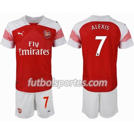 Camisetas Arsenal ALEXIS 7 Niño Primera Equipacion 2018/2019
